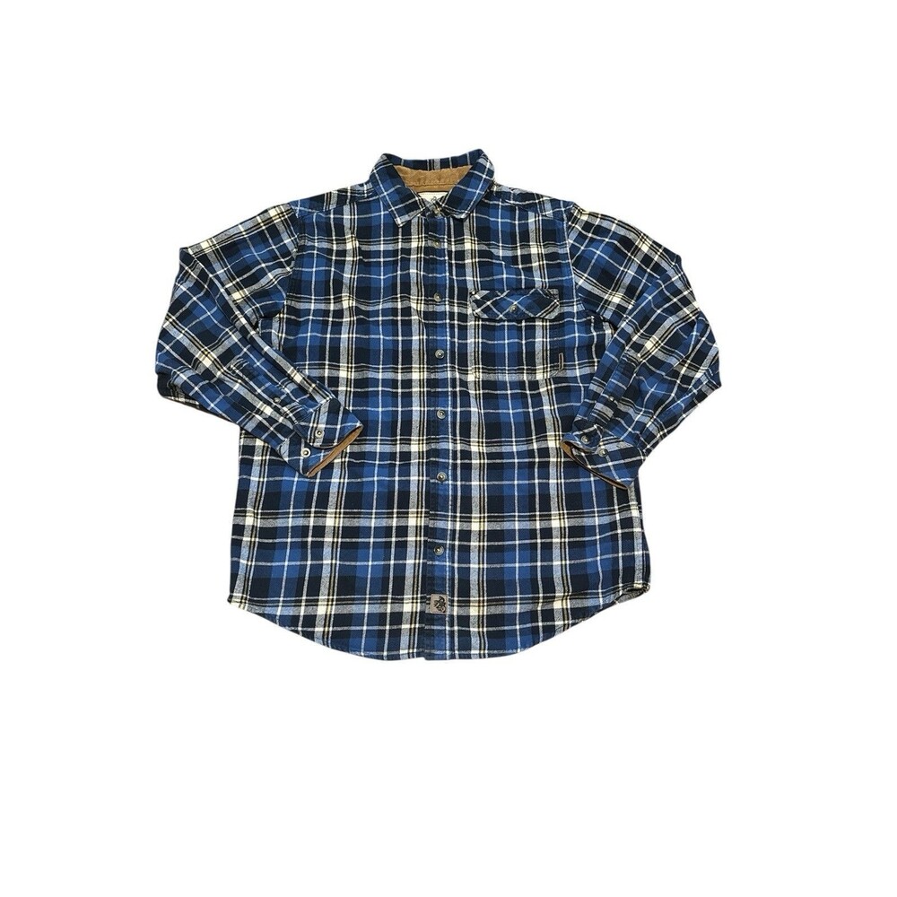 Legendary Whitetails The Original Buck Camp Flannel Men Med Plaid Corduroy Cuffs